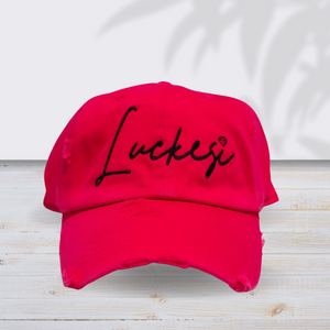 Hot Pink Luckesi Hat / Black Logo